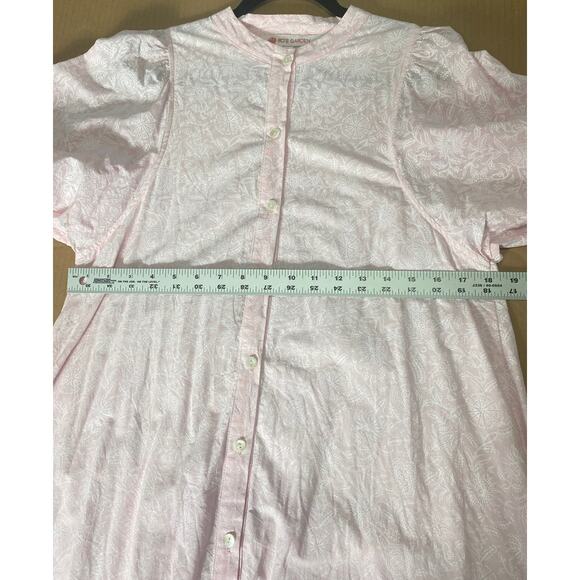 RO'S GARDEN DRESS S PINK PETAL FLIRTY FLORAL COTTON MIDI TIERED BOHO TUCKERNUCK - Picture 12 of 14